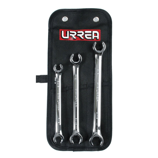 Juego de 3 llaves abocinadas pulido espejo en pulgadas, 3760 Urrea