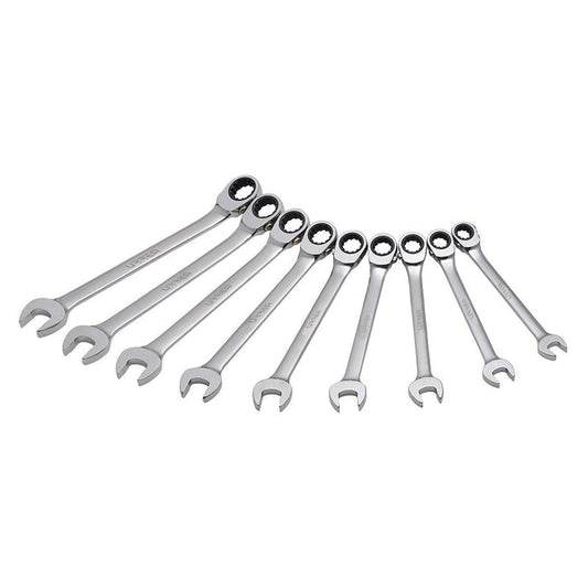 Juego de 9 llaves combinadas de matraca spline rev, JLMC9R Urrea