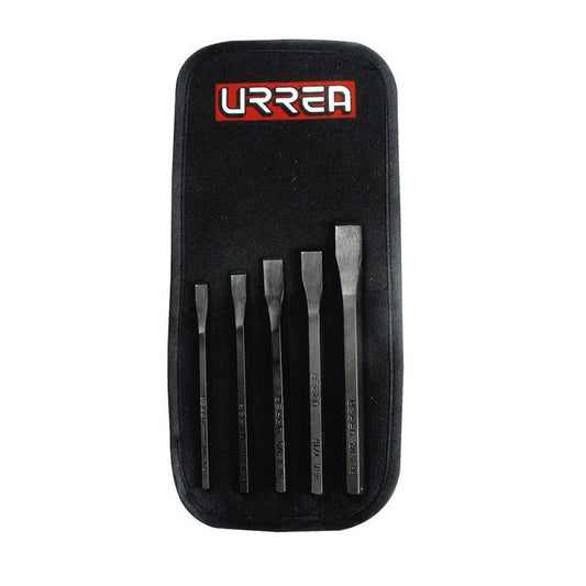 Juego de 5 cinceles de 1/4? a 1/2?, 86C Urrea
