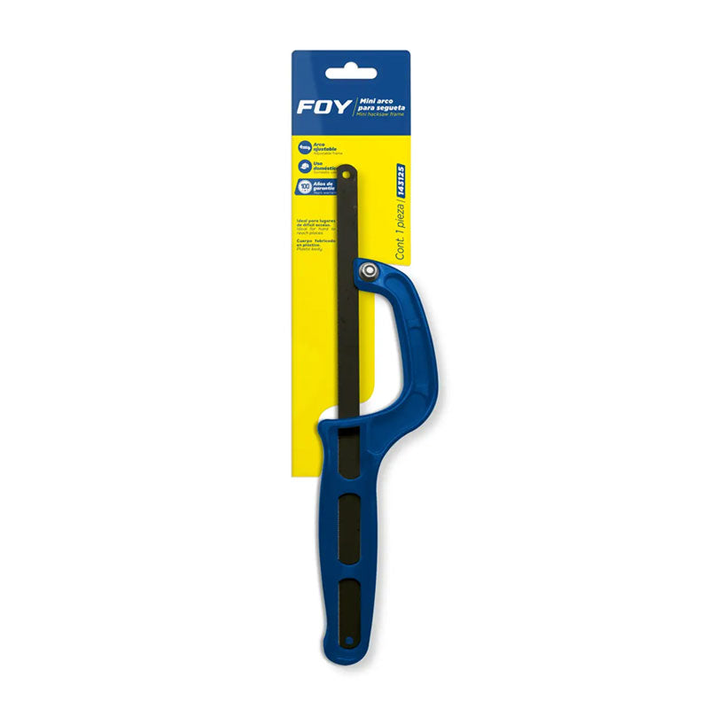 143125 mini arco de segueta plastico 12" foy