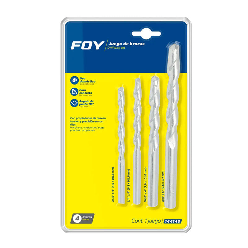 144140 jgo.4 brocas p/concreto zanco recto foy amu