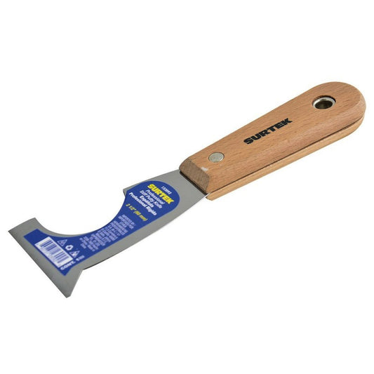 Espátula rígida con raspador con mango de madera de 2 1/2", 5 en 1, 123092 Surtek