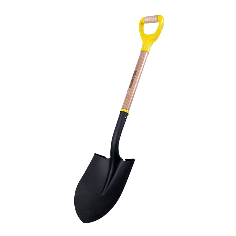 Pala redonda con mango de madera con puño contractor grip, 130600 Surtek