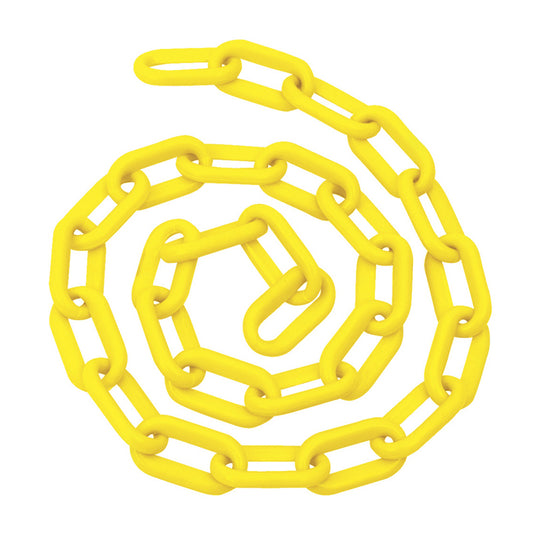 Cadena plástica de 8 mm x 5/16? de 25 m, 80 kg, amarilla, 143425 Foy