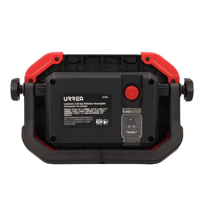 Reflector de LED recargable de 30 W de 2,500 lm, RFRU2 Urrea