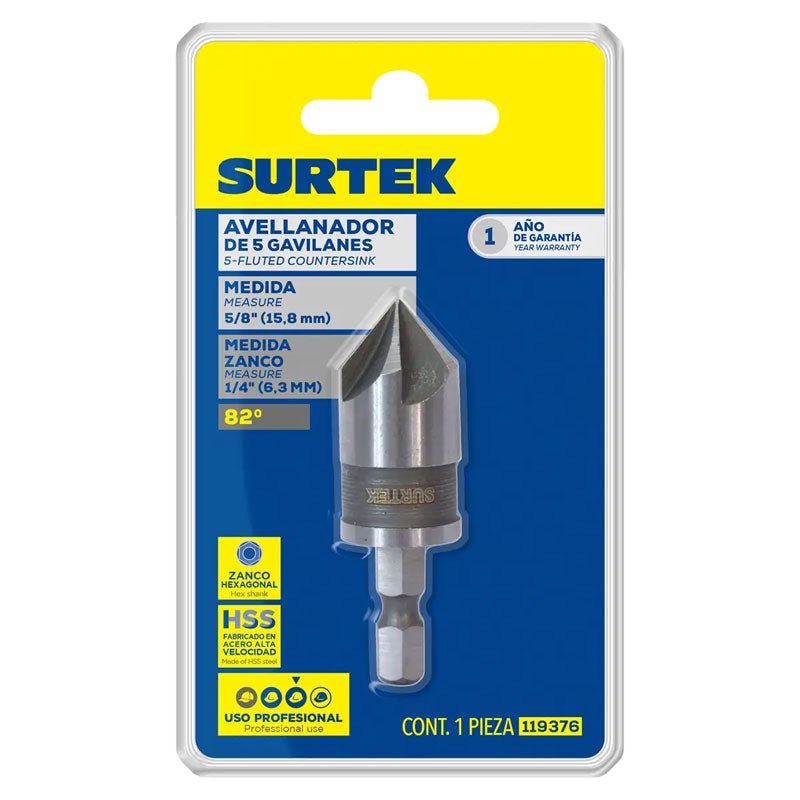 119376 avellanador 5 gavilanes 5/8" surtek - Tool Ferreterías / Ferretodo - Herramientas y material de construcción.