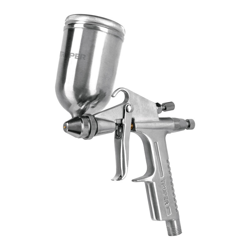 Pistola compacta para retoque LVMP con de vaso aluminio, 11098 Truper PIPI 400
