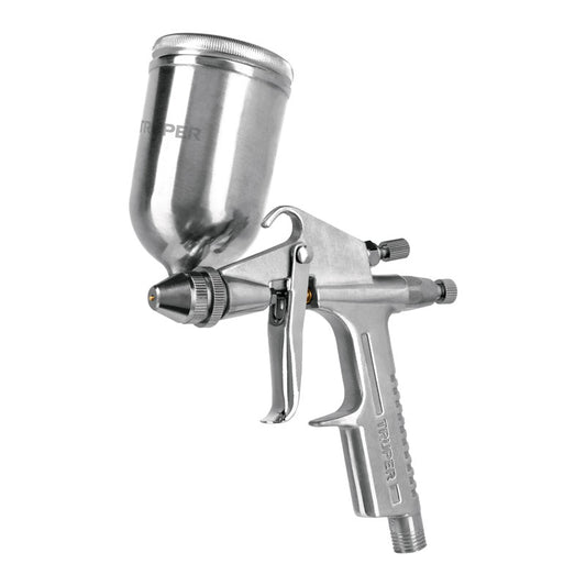 Pistola compacta para retoque LVMP con de vaso aluminio, 11098 Truper PIPI 400