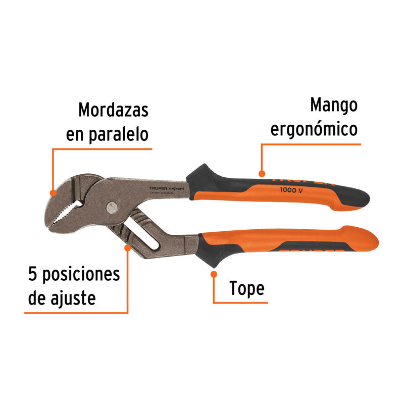 Pinzas de extensión de 10" mango Comfort Grip, 13068 Truper Expert PEX 10X