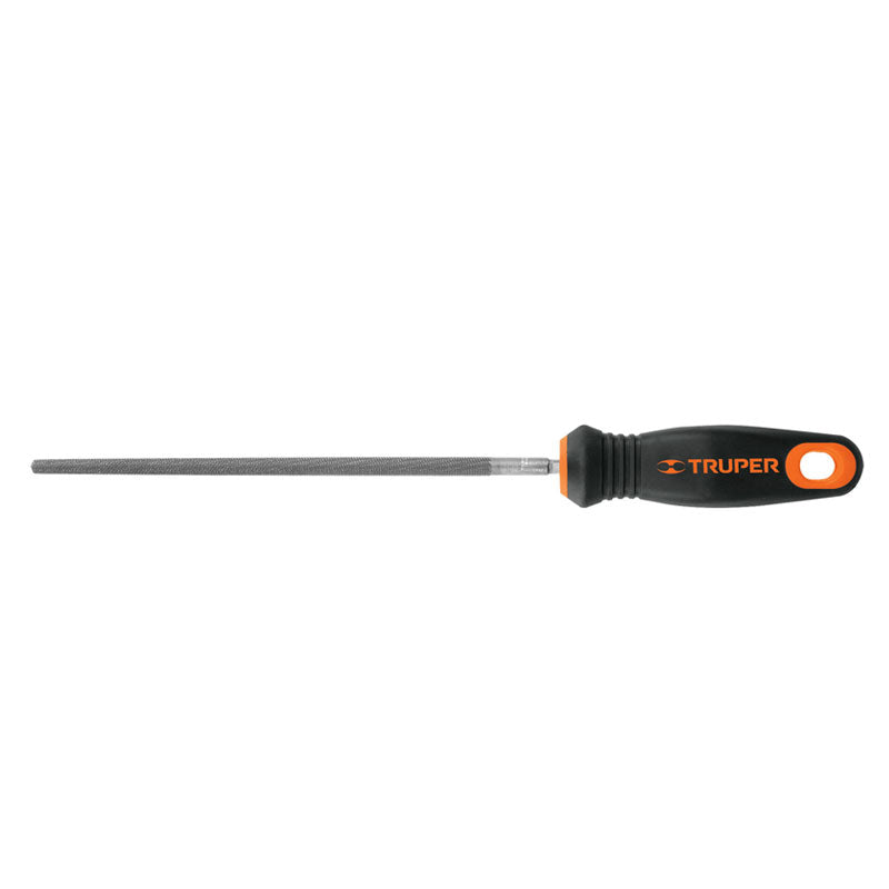 Lima redonda bastarda de 8" con mango doble inyección, 15316 Truper LRB 8T