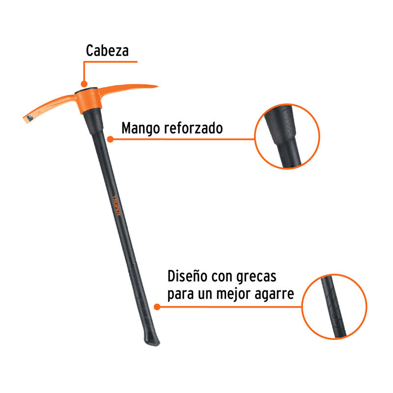 Zapapico de 4 lb con mango de fibra de vidrio de 36", 102452 Truper ZP 4M