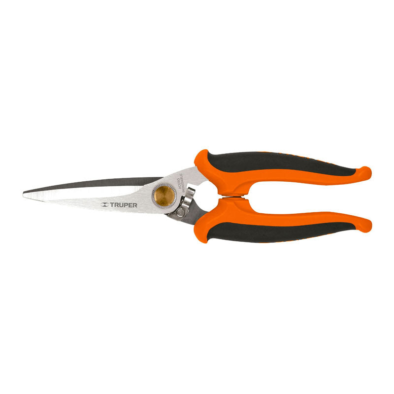 Tijera de 8" multiusos de acero inoxidable, mango Comfort Grip, 18493 Truper TIMU 8