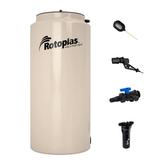 Tinaco vertical de 1000 lts con 4 accesorios, 500524 Rotoplas