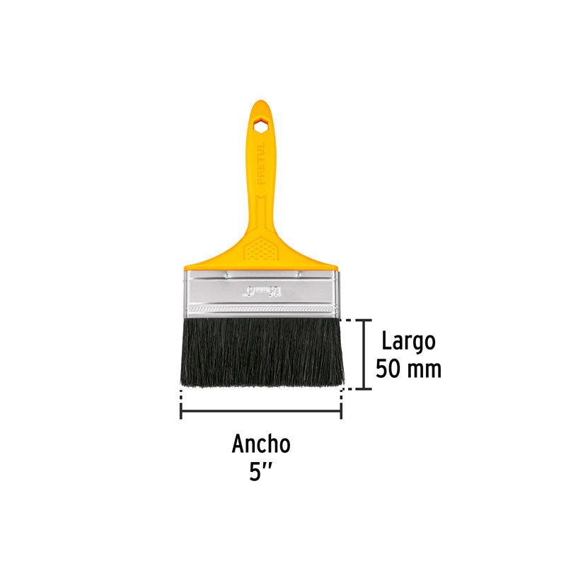 Brocha de uso general de 5” con mango de plástico, PRETUL, BRP-5, 21530