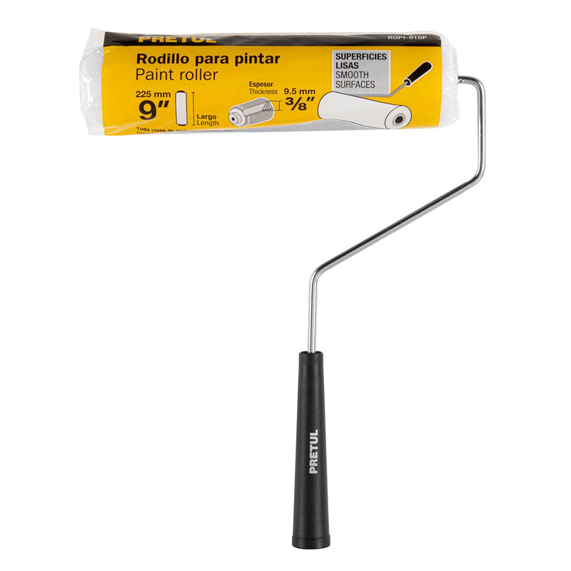 Rodillo para pintar superficies lisas de 9" x 3/8", 28033 Pretul ROPI910P
