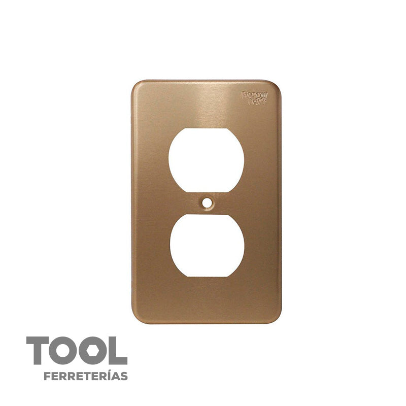 Placa dúplex de aluminio anodizado, S/M, 8800250