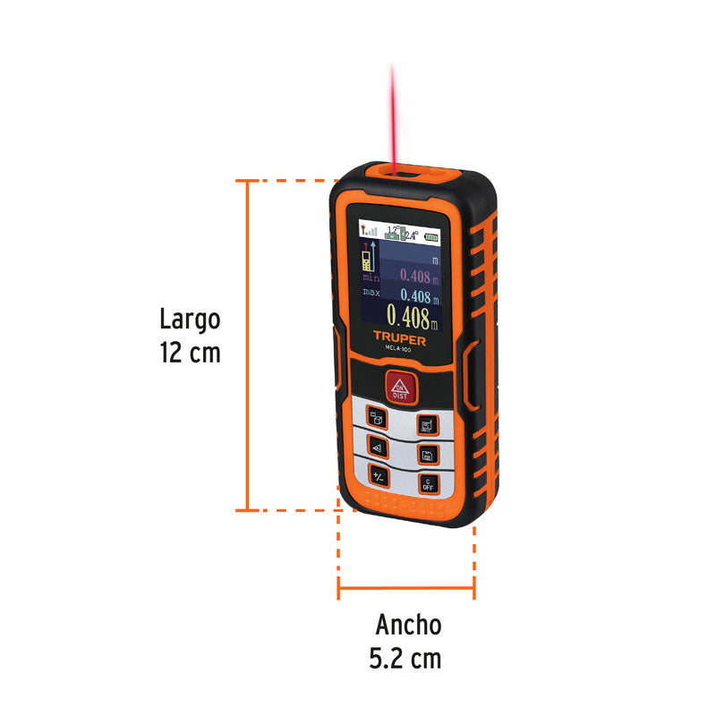 Medidor laser d/dist.0.05m -100m 100374 rxnu trupe