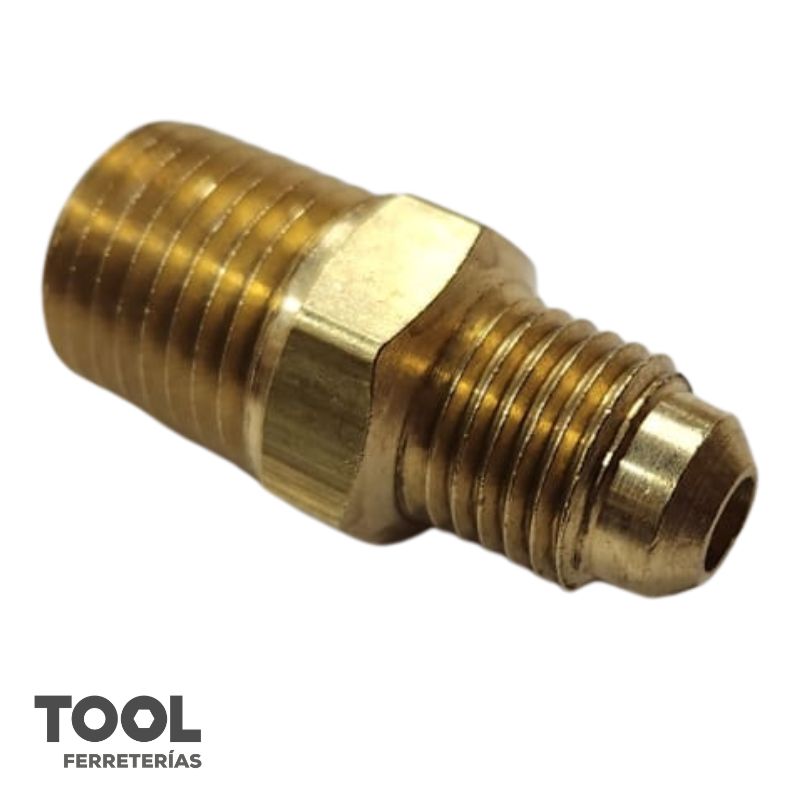Niple Terminal Bronce 1/4" Fler X 1/4" Npt, S/M, 48F-04-04