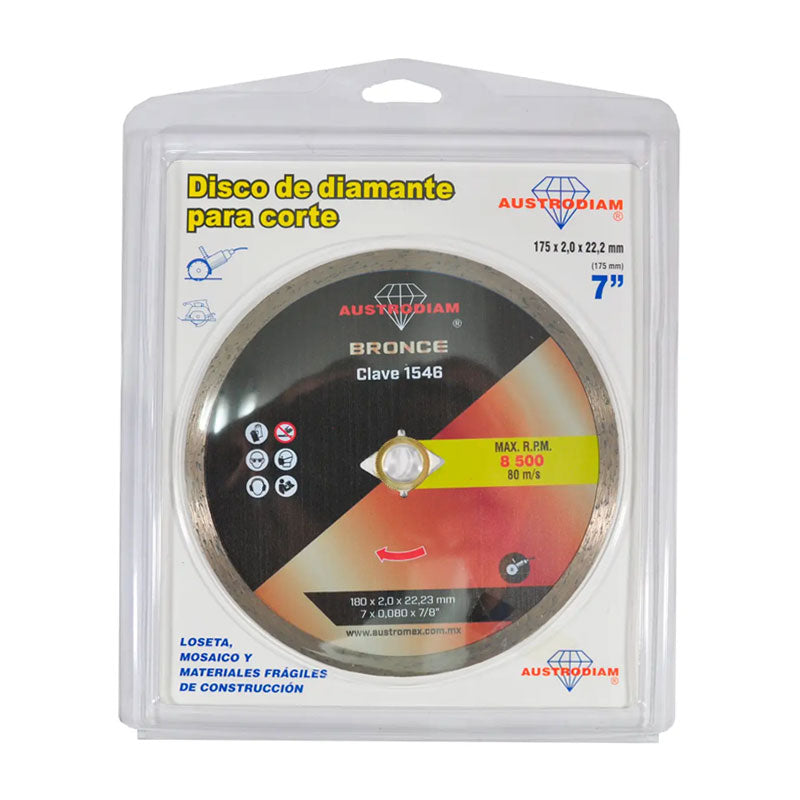 1546 Disco Diam.175x2x22.2 Contin.Loseta/Mosa.Aust