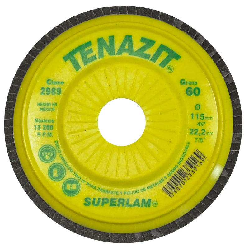 2989 Disco Laminado 4.1/2" X 7/8" G60 Tenazit