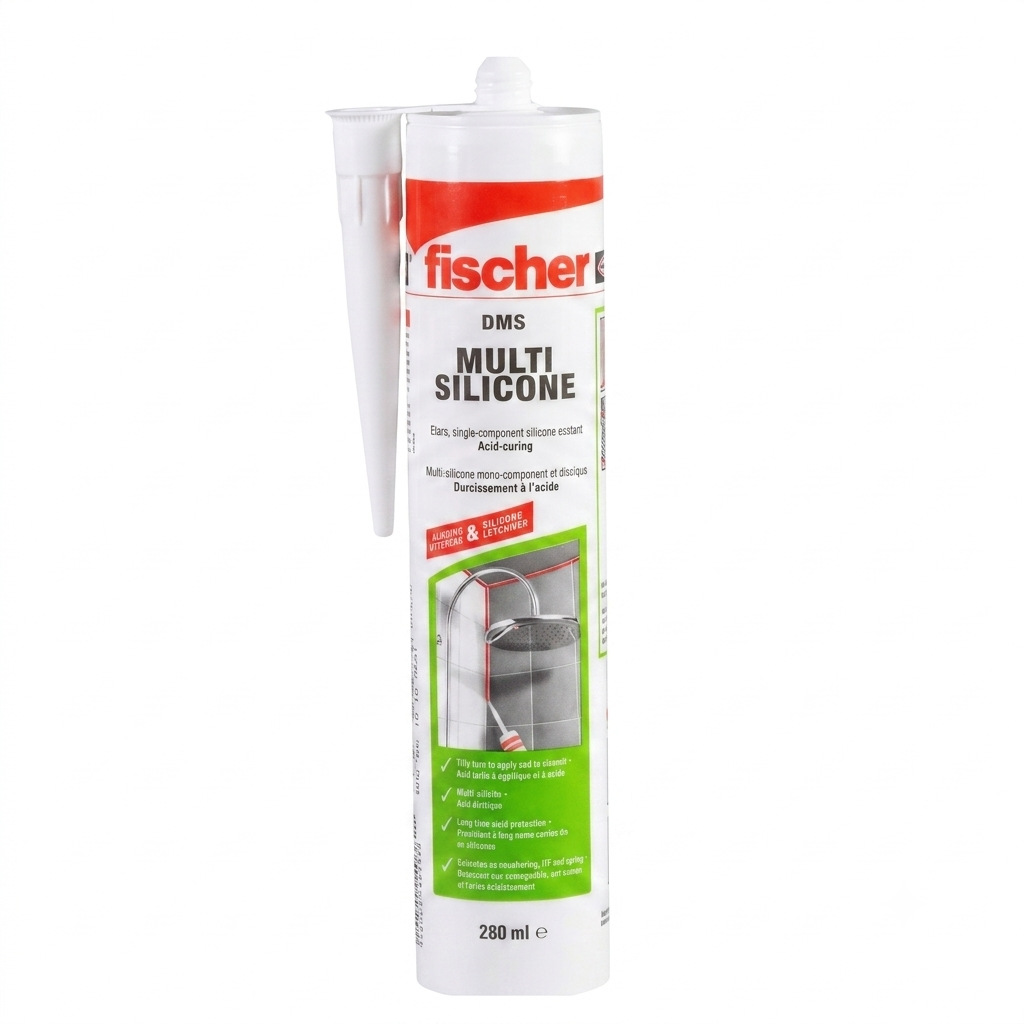 Silicón multiusos 280 ml transparente 618607 Fischer