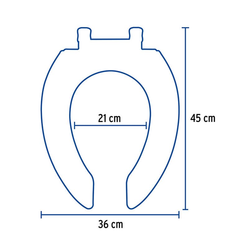 Asiento Alargado Para Wc, Abierto,Blanco, Foset - Tool Ferreterías / Ferretodo - Herramientas y material de construcción.