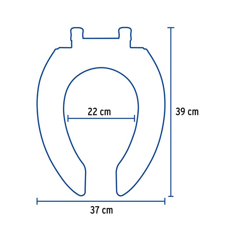 Asiento Redondo Para Wc, Abierto, Blanco, Foset - Tool Ferreterías / Ferretodo - Herramientas y material de construcción.