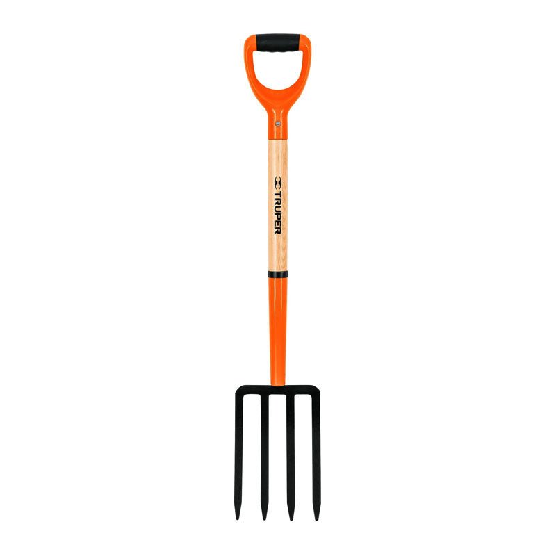Bieldo Para Jardín, 4 Dientes, Puño T2000, Con Tpr, Mango 28 - Tool Ferreterías / Ferretodo - Herramientas y material de construcción.