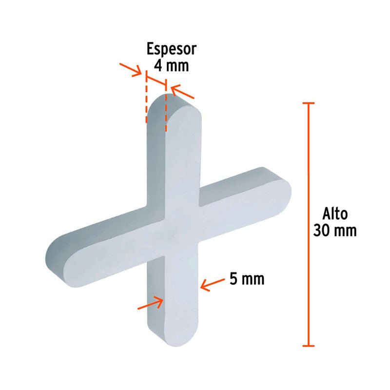 Bolsa Con 100 Separadores De 5 Mm De Losetas, Truper - Tool Ferreterías / Ferretodo - Herramientas y material de construcción.