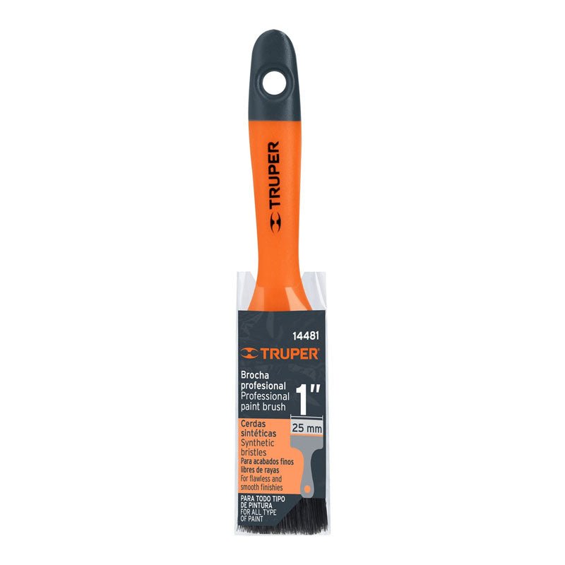 Brocha profesional de 1" con mango de plástico, 14481 Truper BRT1 - Tool Ferreterías / Ferretodo - Herramientas y material de construcción.