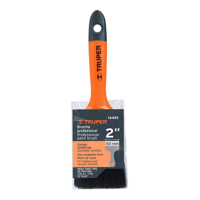 Brocha profesional de 2" con mango de plástico, 14483 Truper BRT2 - Tool Ferreterías / Ferretodo - Herramientas y material de construcción.
