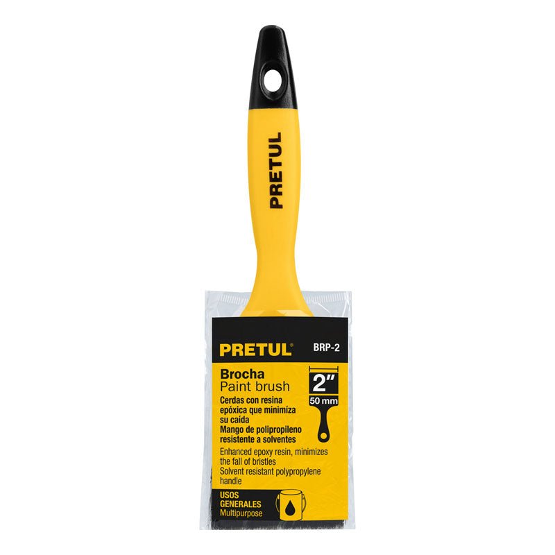 Brocha uso general de 2" con mango de plástico, 21526 Pretul BRP2 - Tool Ferreterías / Ferretodo - Herramientas y material de construcción.