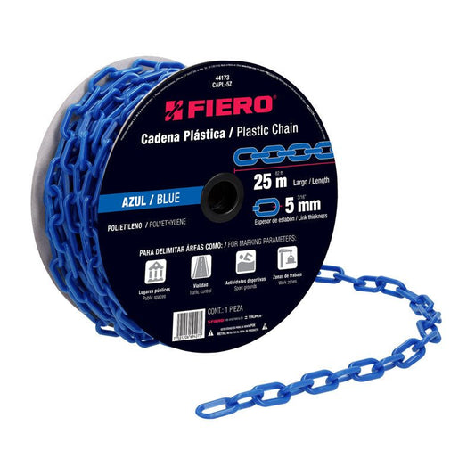 Cadena de plástico azul de 5 mm, 44173 Fiero CAPL5Z - Tool Ferreterías / Ferretodo - Herramientas y material de construcción.