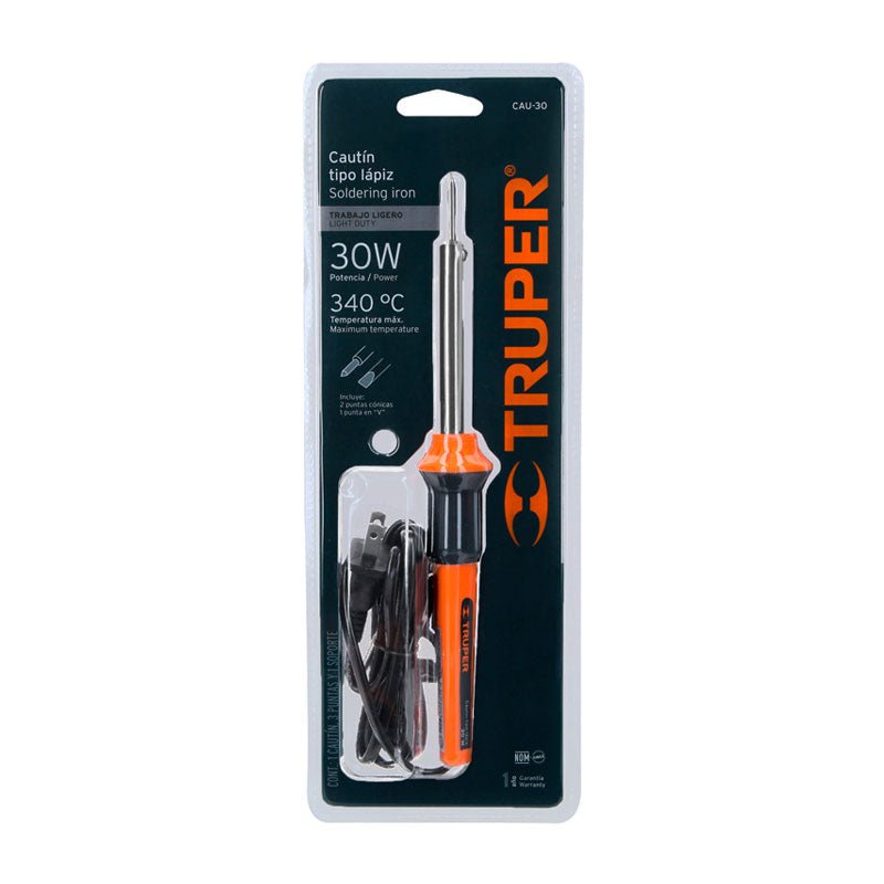 Cautín 30 W Tipo Lápiz Para Trabajo Ligero, Truper - Tool Ferreterías / Ferretodo - Herramientas y material de construcción.