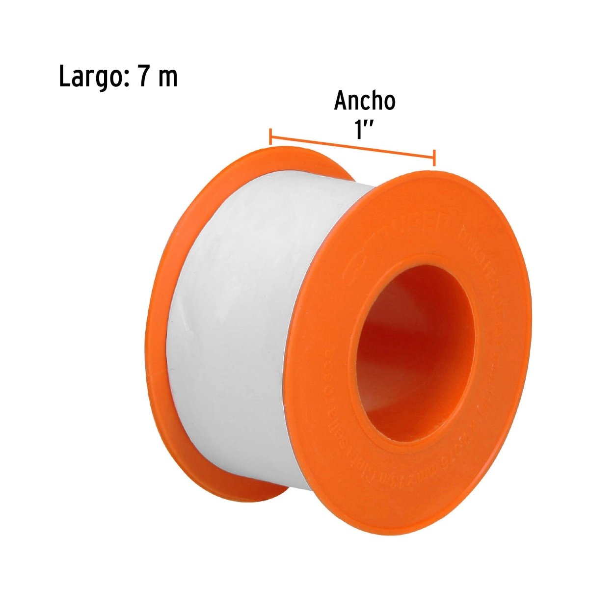 Cinta sella roscas de 1" X 13 m de largo, uso general, 12514 Truper CTF 1X13 - Tool Ferreterías / Ferretodo - Herramientas y material de construcción.