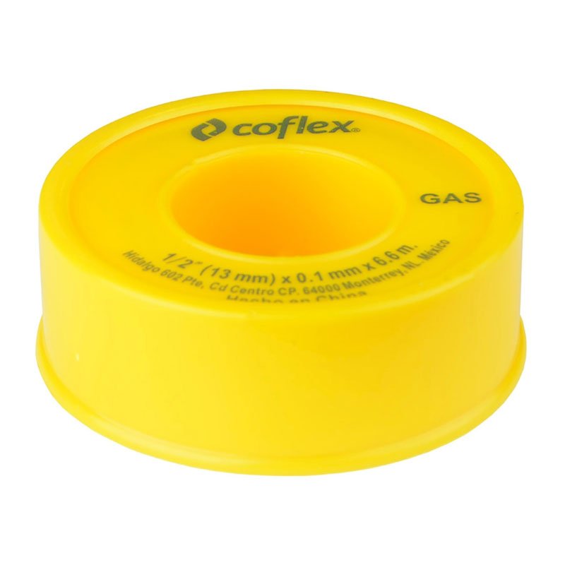Cinta Selladora Para Gas Amarilla De 1/2" X 6.60 M Wtg1260 Coflex - Tool Ferreterías / Ferretodo - Herramientas y material de construcción.