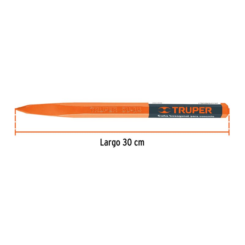 Cuña Para Concreto De 3/4", Truper - Tool Ferreterías / Ferretodo - Herramientas y material de construcción.