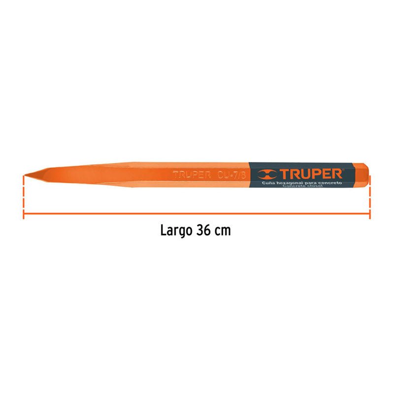 Cuña Para Concreto De 7/8", Truper - Tool Ferreterías / Ferretodo - Herramientas y material de construcción.