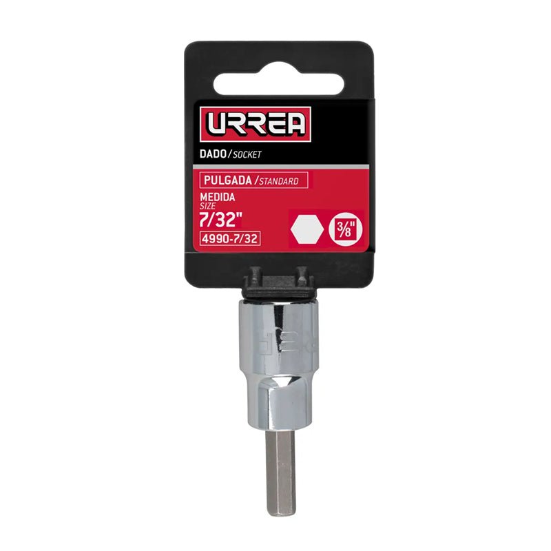 Dado con punta hexagonal cuadro de 3/8", en pulgadas, 7/32", 4990 - 7/32 Urrea - Tool Ferreterías / Ferretodo - Herramientas y material de construcción.