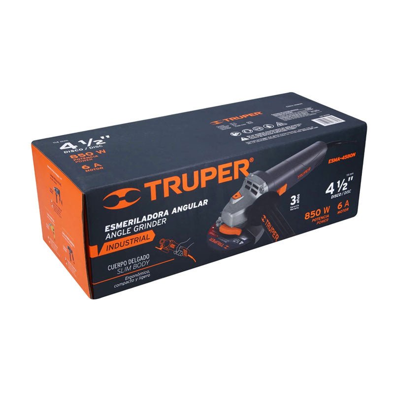 Esmeriladora Angular 4 1/2" 850 W, Industrial, Truper - Tool Ferreterías / Ferretodo - Herramientas y material de construcción.