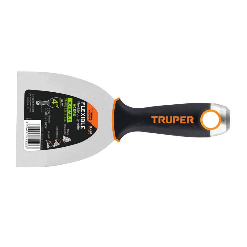 Espátula Flexible 4" Acero Inox. Mango Comfort Grip, Truper Expert - Tool Ferreterías / Ferretodo - Herramientas y material de construcción.