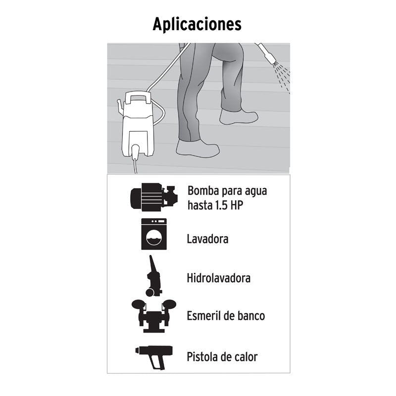 Extensión De Uso Rudo Aterrizada 30 M Calibre 16, Volteck - Tool Ferreterías / Ferretodo - Herramientas y material de construcción.