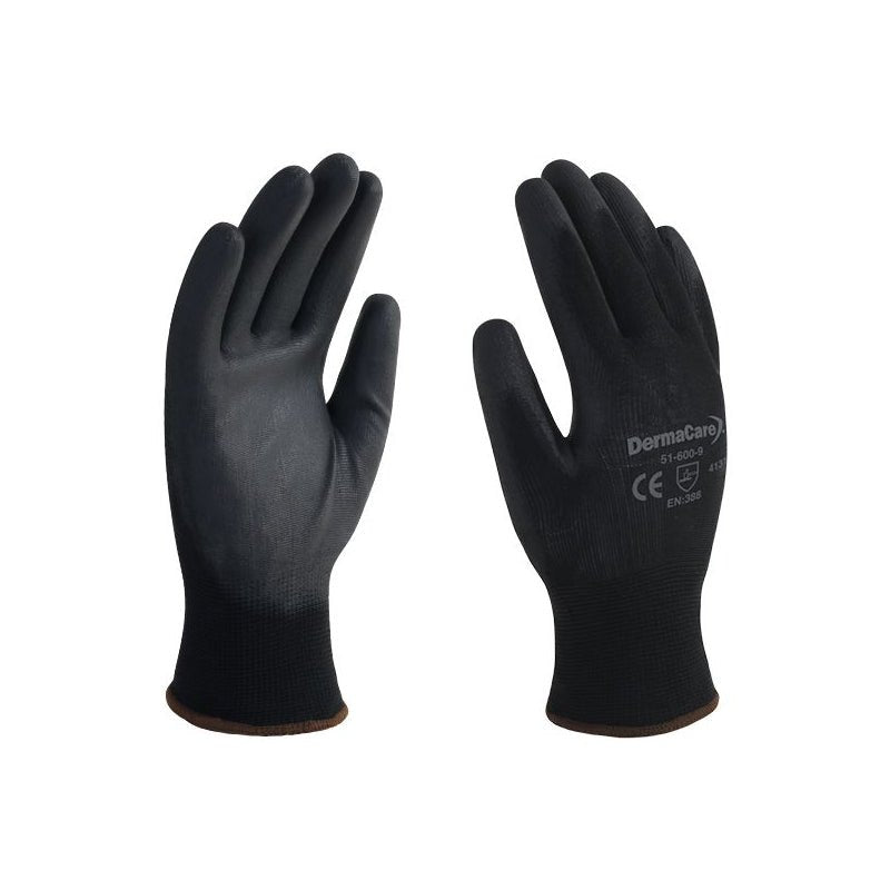 Guante nylon negro palma poliuretano talla 7, Espomega - Tool Ferreterías / Ferretodo - Herramientas y material de construcción.