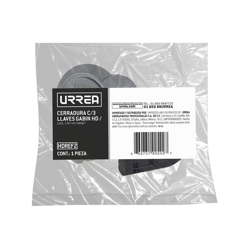 Hdref2 cerradura con 3 llaves p/gabinete hd urrea - Tool Ferreterías / Ferretodo - Herramientas y material de construcción.