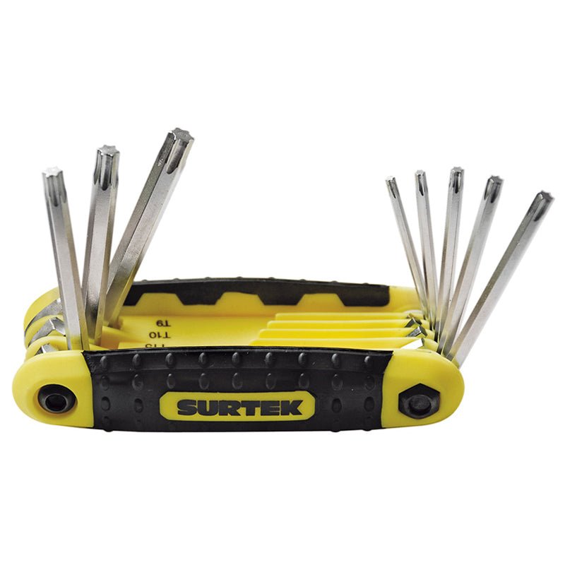 Juego de llaves hexagonales torx tipo navaja, 8 piezas, ALLFTNX8 Surtek - Tool Ferreterías / Ferretodo - Herramientas y material de construcción.
