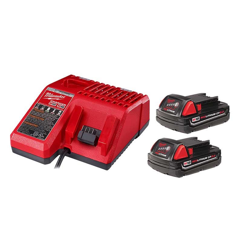 Kit rotomartillo con 2 baterías, 2802 - 22CT, Milwaukee - Tool Ferreterías / Ferretodo - Herramientas y material de construcción.