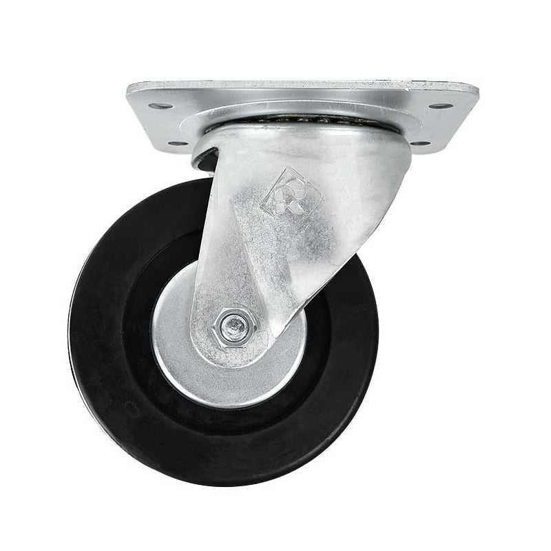 Rodaja Industrial De 2? Con Placa Giratoria Y Rueda De Hule Con Buje