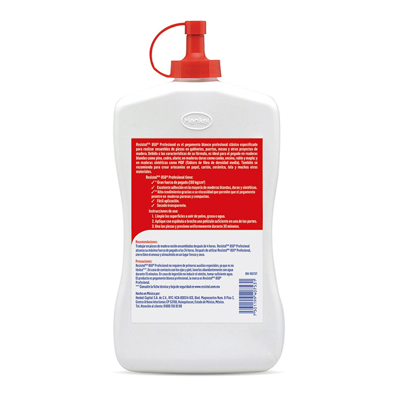 Resistol 850 Pegamento Blanco Profesional De 500 Ml