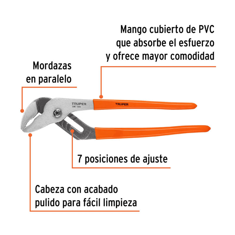 Pinza De Extensión 12" Mango De Pvc, Truper