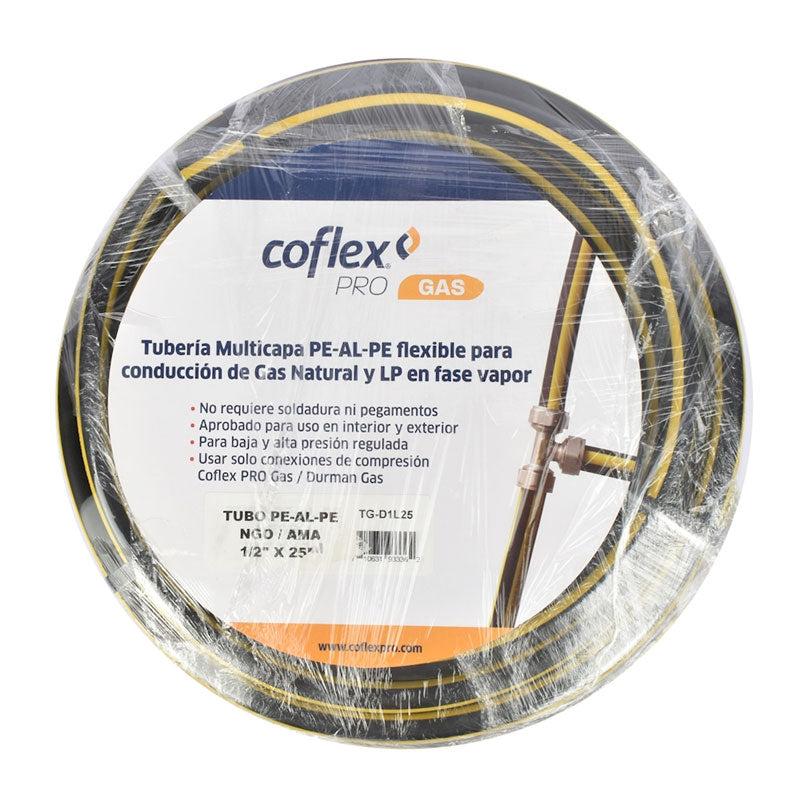 Tubería Multicapa Flexible Para Gas Natural Y Lp De 1/2" X 25 M Tgd1L25 Coflex